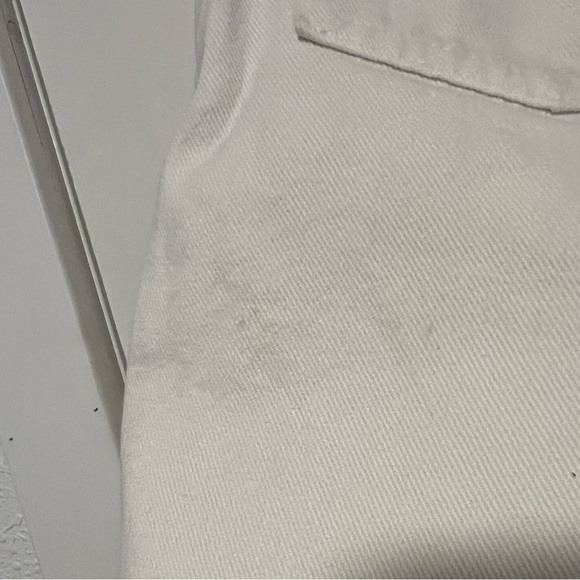 VNTG 90s Levi’s Native Blue High Waisted White Denim Shorts - Picture 6 of 7